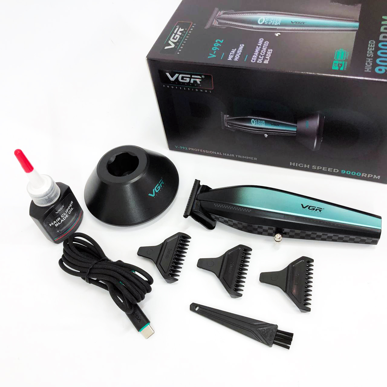 Машинка для стрижки VGR V-992 — 9000 об/хв, до 240 хв роботи — изображение 21
