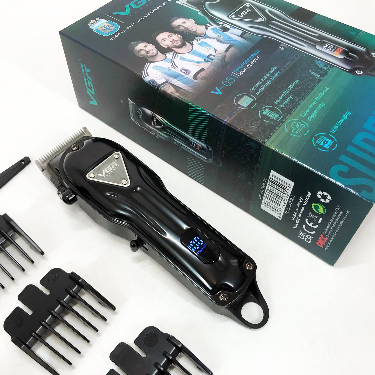 Машинка для стрижки VGR V-051 — до 300 хв роботи, DLC-лезвія, USB-C — изображение 14