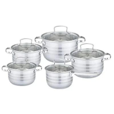 Набір посуду Edenberg EB-4074 із капсульним дном нержавіюча сталь 10 предметів