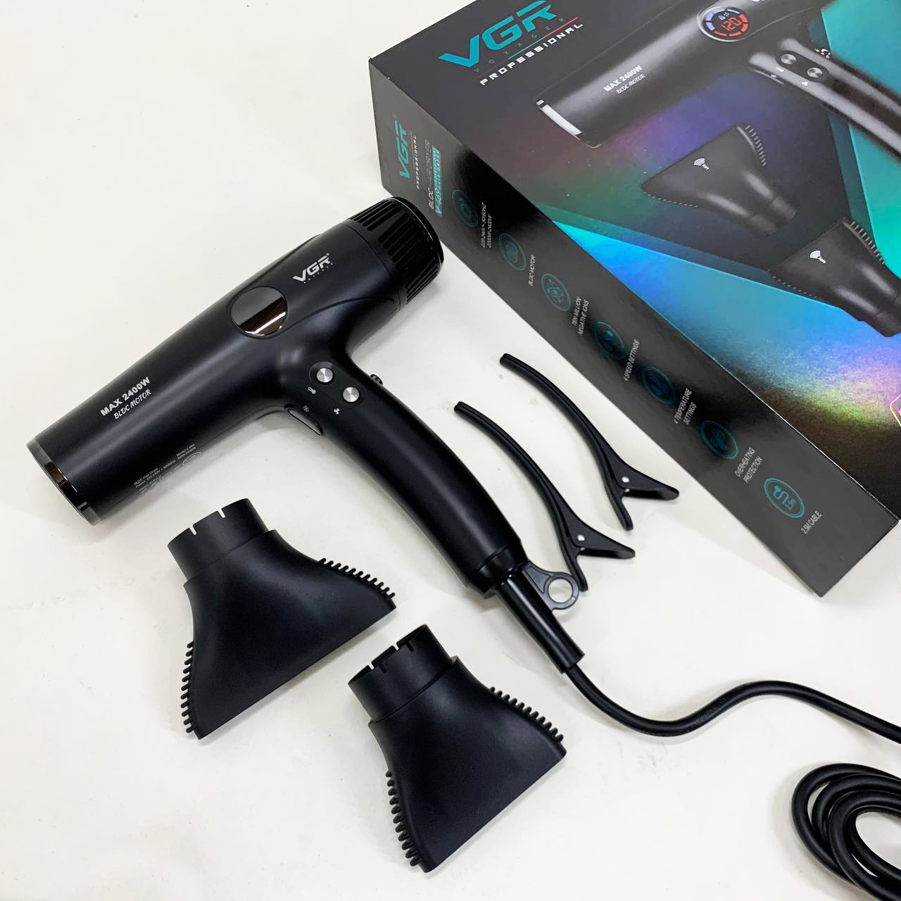 Фен VGR V-469 2400Вт — BLDC 110000 об/хв, 4 режими — изображение 7