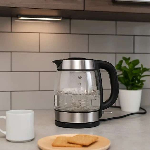 Електричний чайник Domotec MS-7946 скляний 1.7л 2200Вт — изображение 3