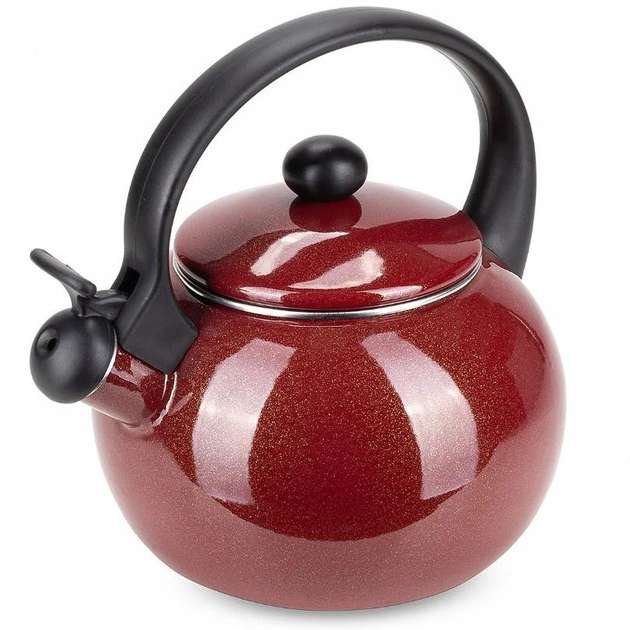 Емальований чайник Edenberg EB-12609 2,2 л зі свистком Red