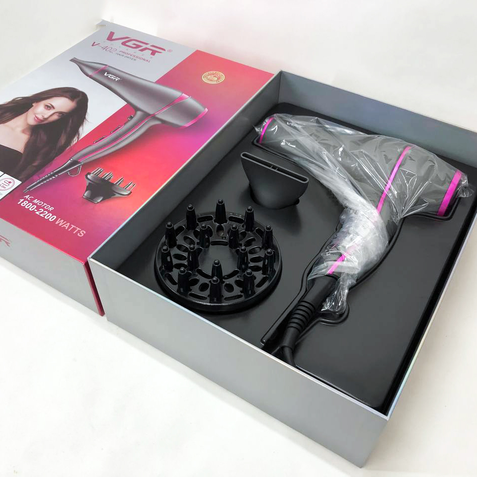 Професійний фен VGR V-402 2200W — швидка укладка — изображение 21