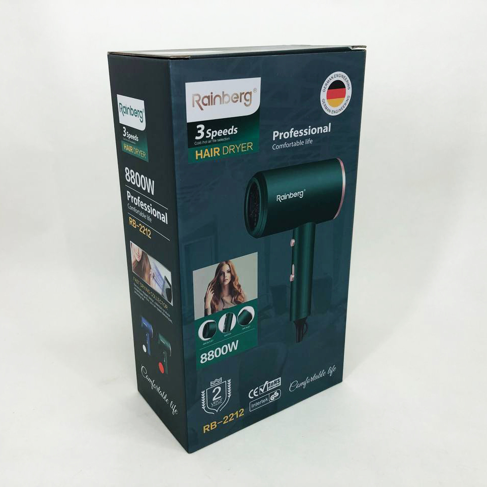 Фен Rainberg RB-2212 8800 Вт — легкий потужний для швидкої сушки — изображение 4