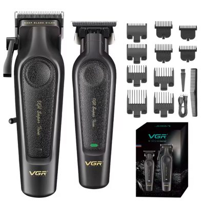 Комплект VGR V-197 & V-995 — 2в1 акумуляторна машинка та триммер, до 200 хв роботи