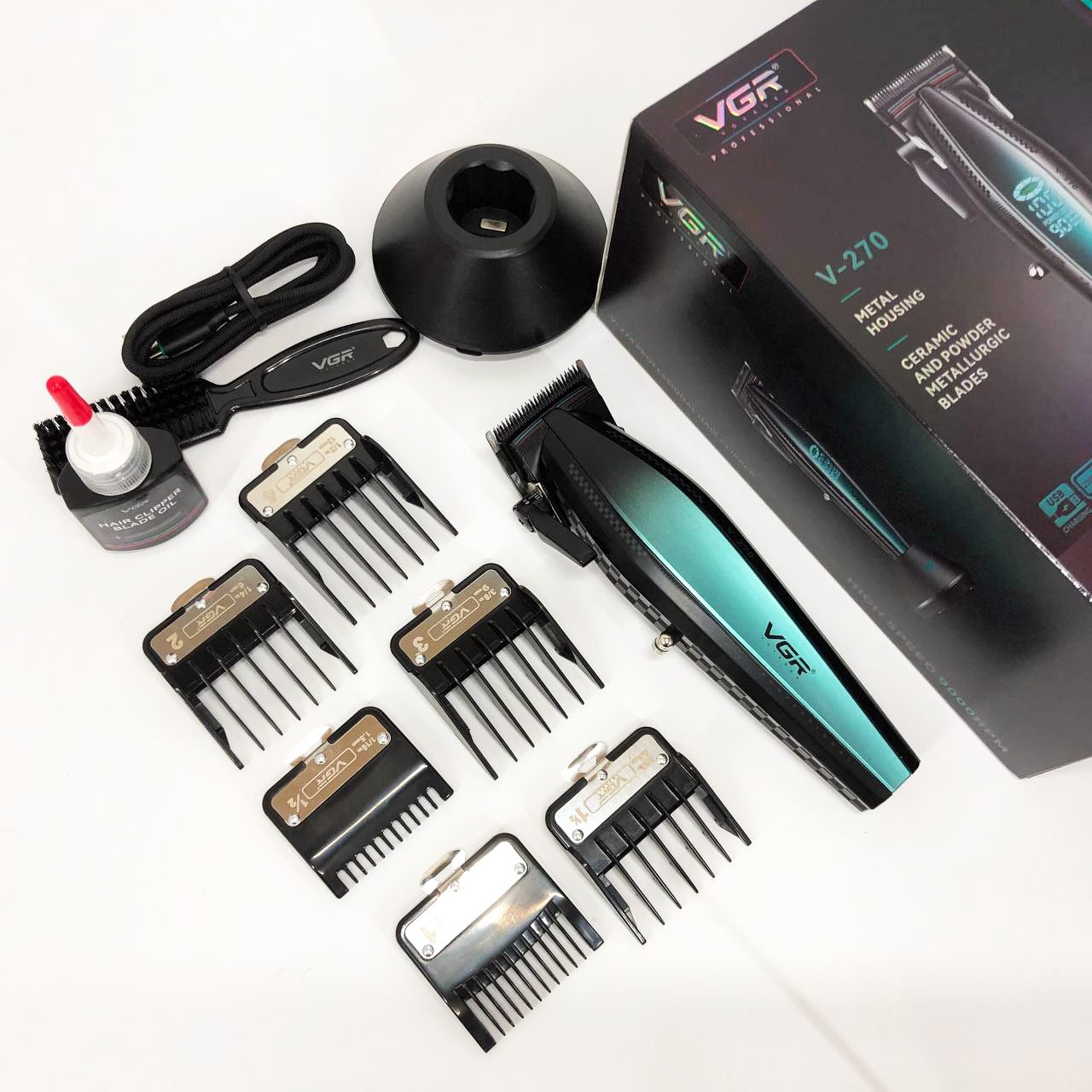Машинка для стрижки VGR V-270 — до 250 хв автономії, DLC-лезвія — изображение 13
