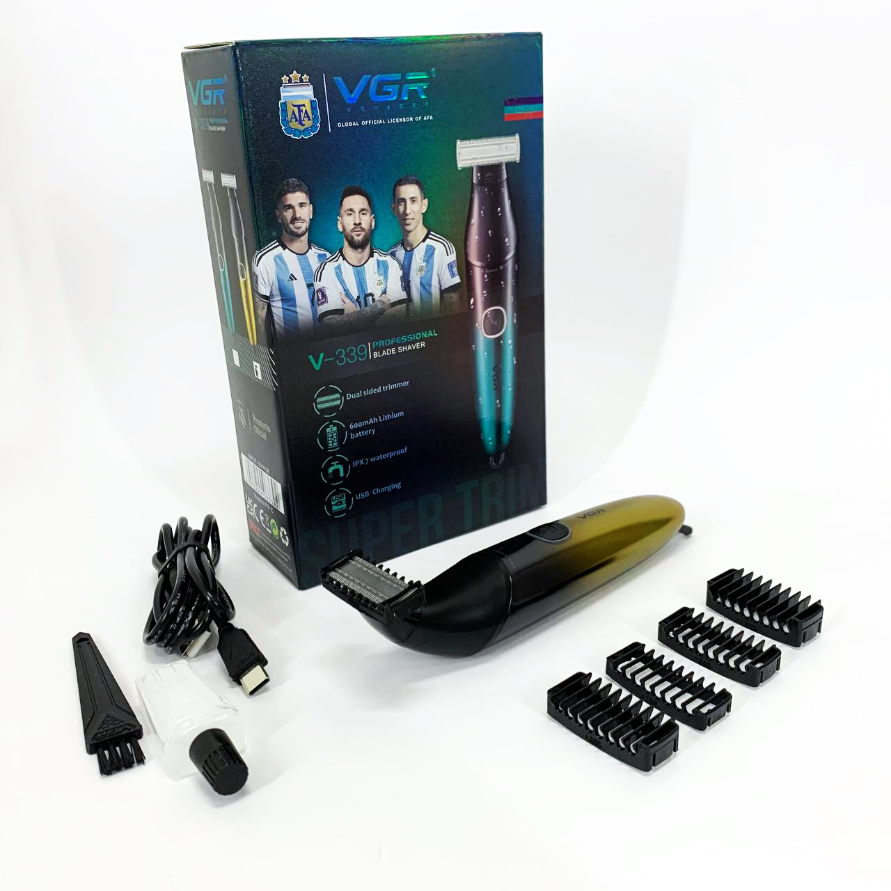 Бритва-триммер для стрижки бороди та вусів VGR V-339 GOLD — изображение 15