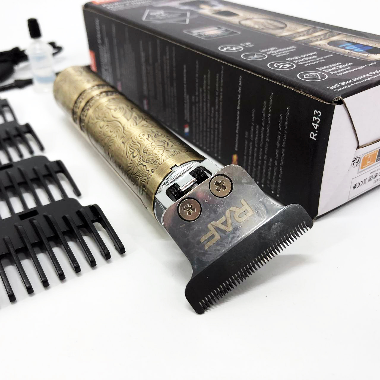 Машинка для стрижки RAF R-433 — компактний тример з USB-зарядкою — изображение 11