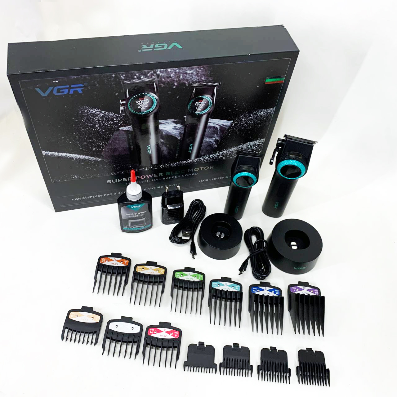 Набір машинка і триммер VGR V-001 & V-977 — до 300 хв роботи — изображение 7