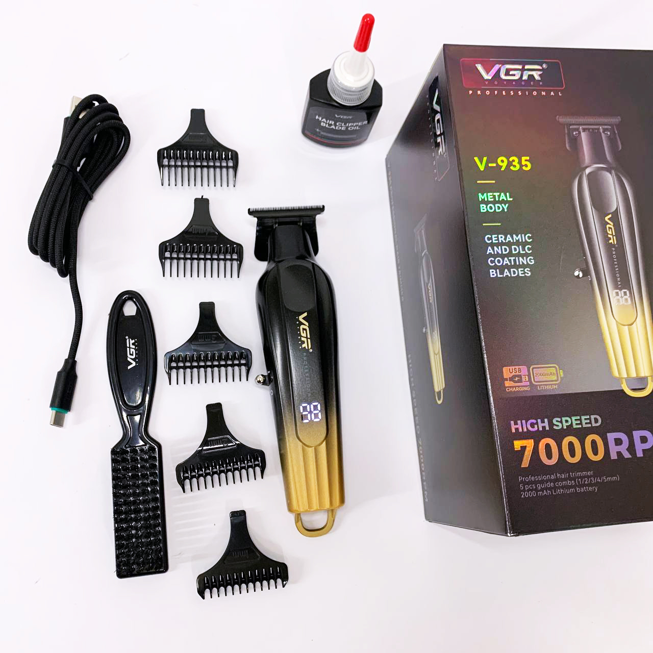 Тример VGR V-935 GOLD — DLC-лезо, 180 хв автономної роботи — изображение 11