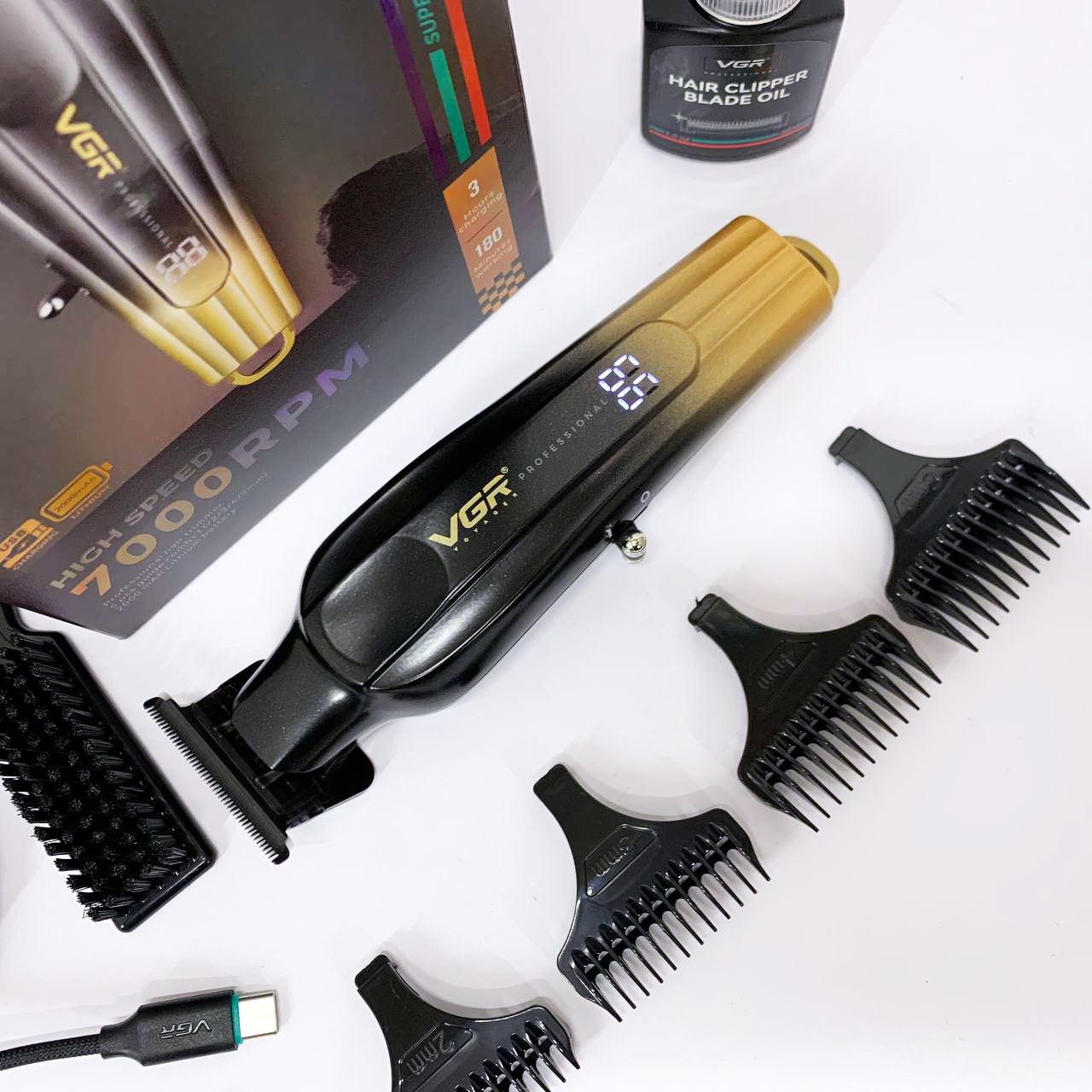 Тример VGR V-935 GOLD — DLC-лезо, 180 хв автономної роботи — изображение 8