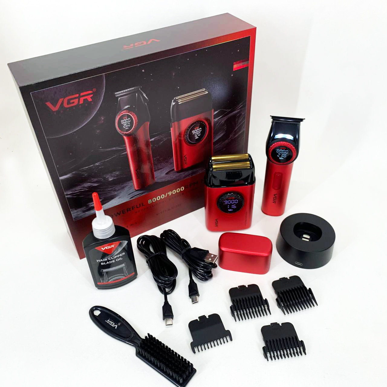 Набір VGR V-977 & V-377 — 2 в 1, DLC-лезо і до 300 хв роботи — изображение 6