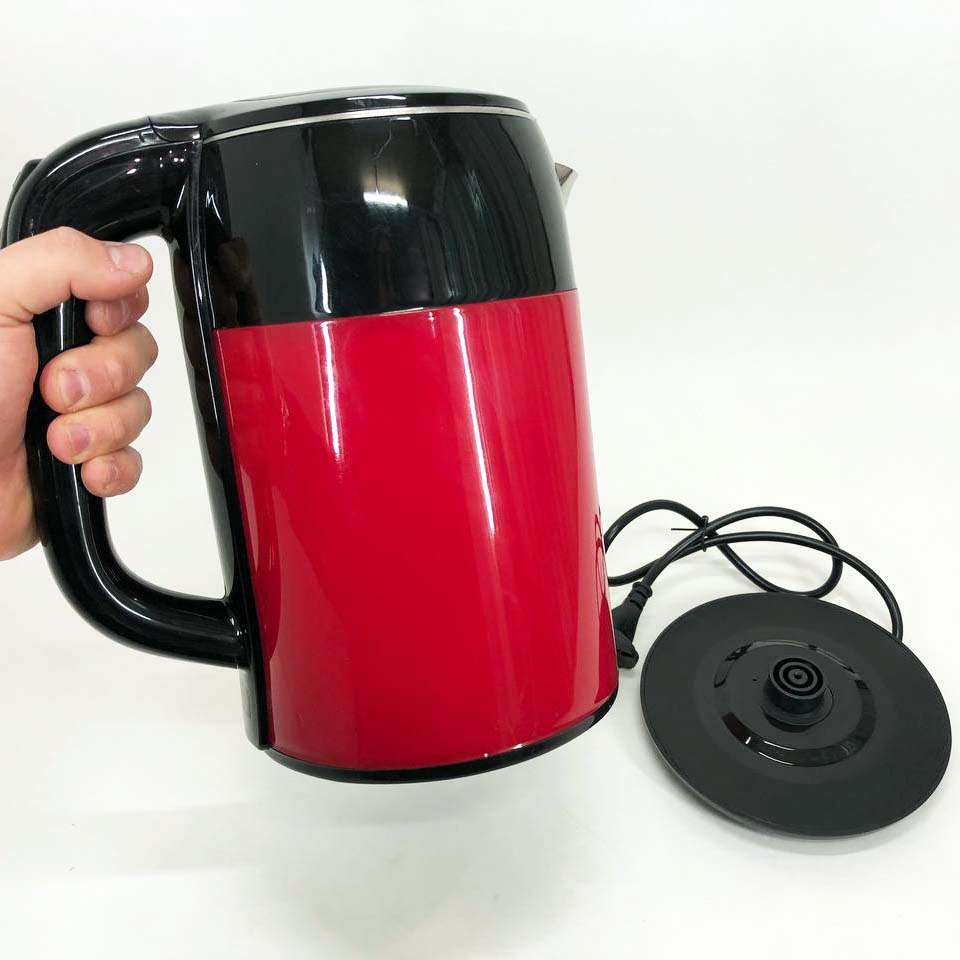 Електрочайник дисковий Rainberg RB-2244 2000 Вт 2л, електронний чайник, дисковий чайник. Колір: червоний — изображение 3