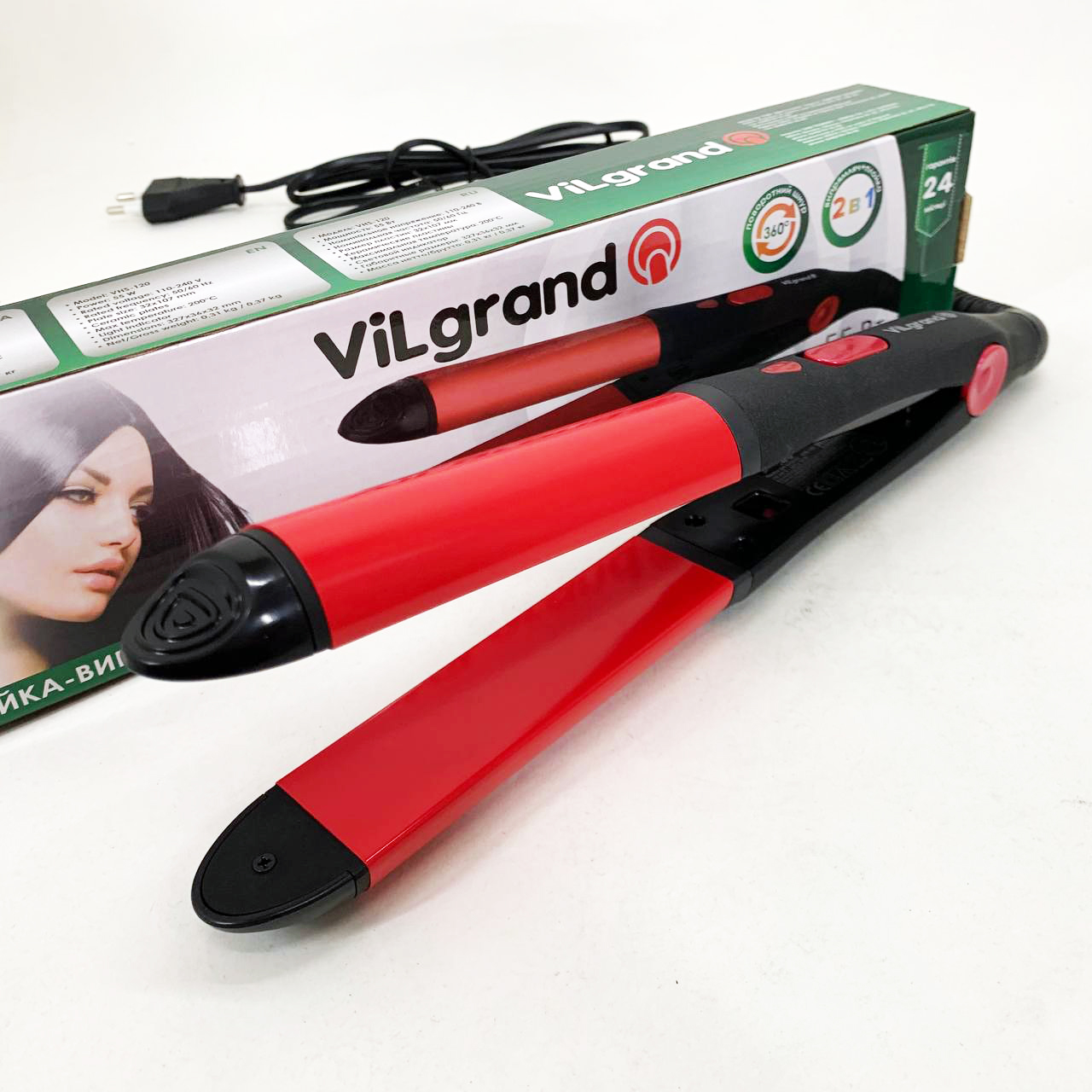 Щипці для волосся ViLgrand VHS-120 — кераміка 200°C, компактні — изображение 8