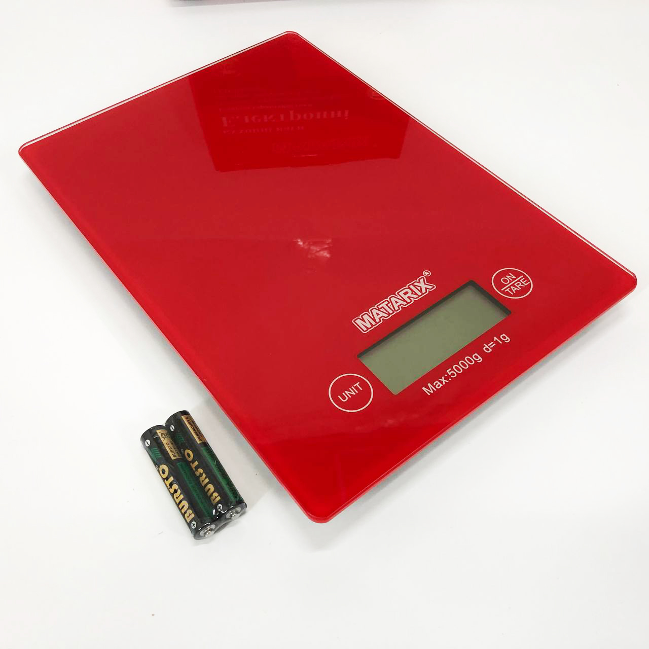 Кухонні ваги MATARIX MX-402 — 5 кг, ЖК‑дисплей, скляна платформа — изображение 4