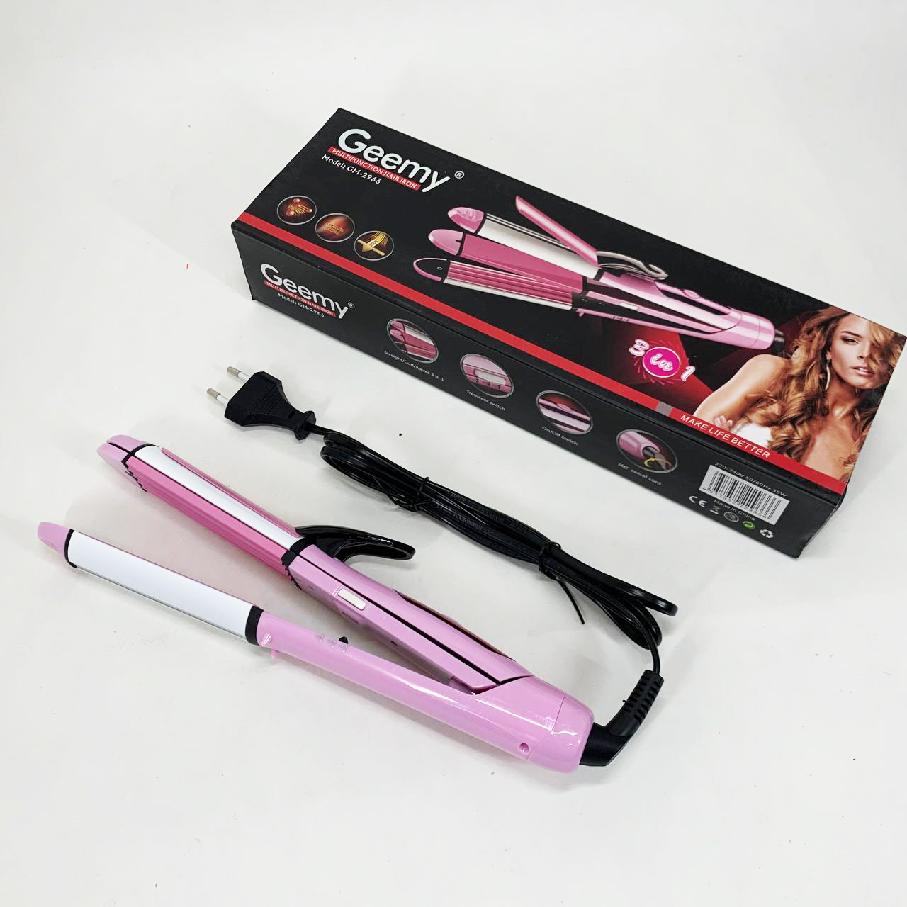 Випрямляч-стайлер GEMEI GM-2966 3-в-1 — гофре та плойка — изображение 8