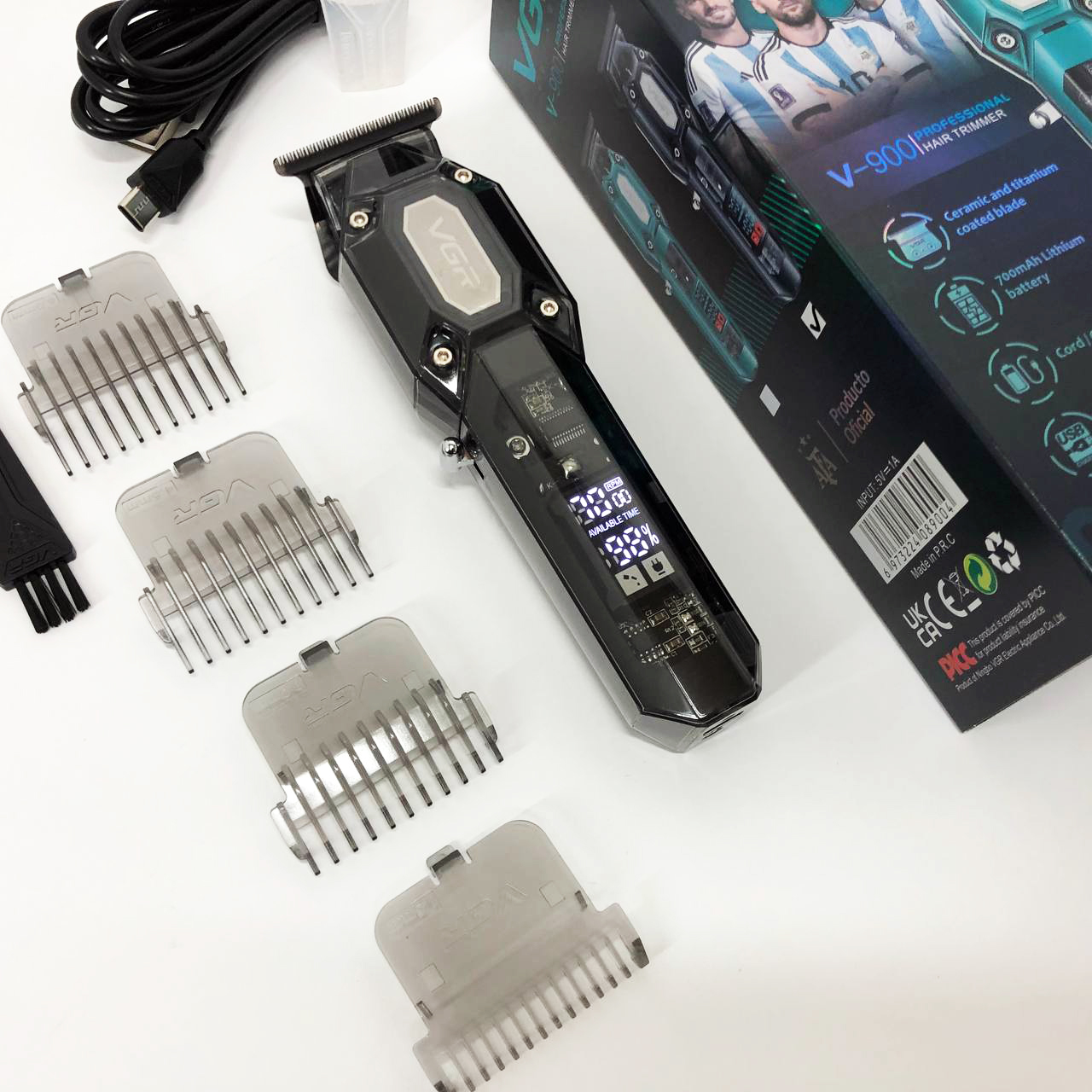 Машинка для стрижки VGR V-900 — бездротова з дисплеєм — изображение 12