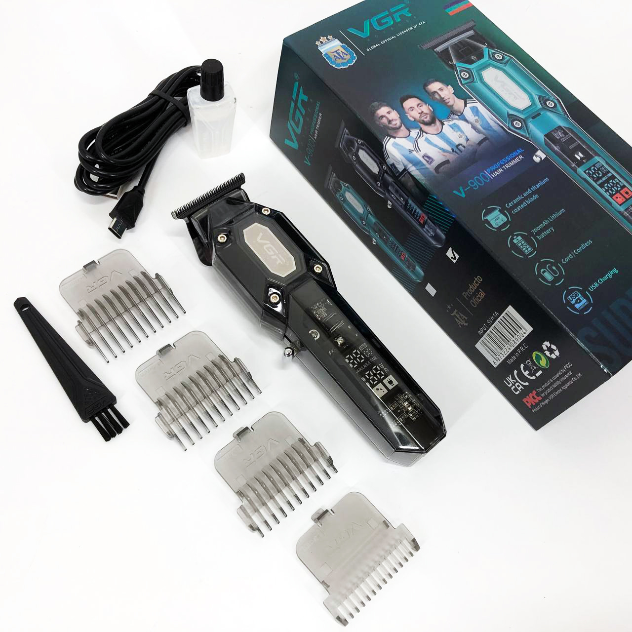 Машинка для стрижки VGR V-900 — бездротова з дисплеєм — изображение 10