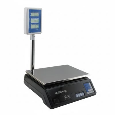 Торгові ваги Rainberg RB-304 зі стійкою — до 50 кг, підсвітка та акумулятор