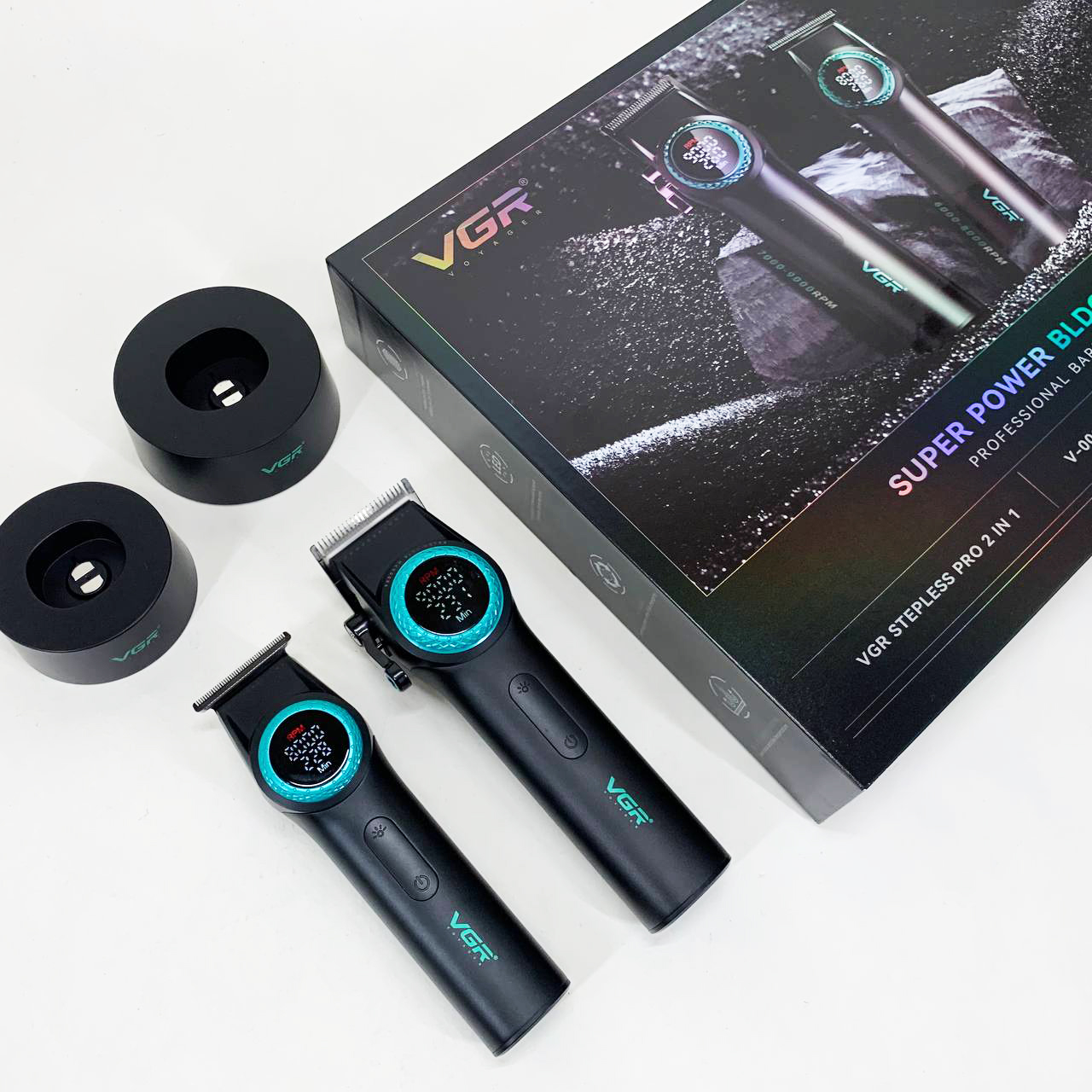 Набір машинка і триммер VGR V-001 & V-977 — до 300 хв роботи — изображение 11