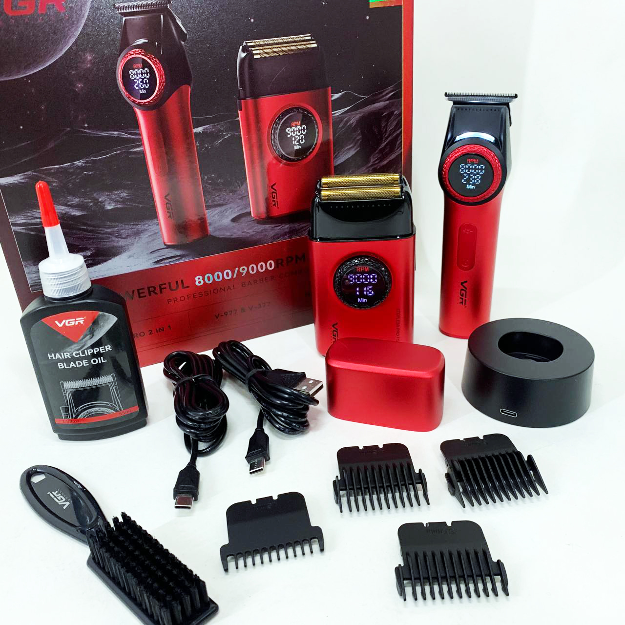 Набір VGR V-977 & V-377 — 2 в 1, DLC-лезо і до 300 хв роботи — изображение 4