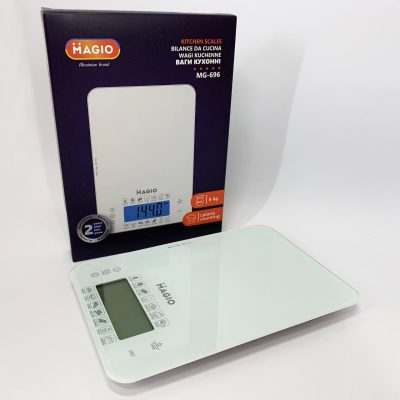 Кухонні ваги MAGIO MG-696 — скляна платформа з фотопринтом