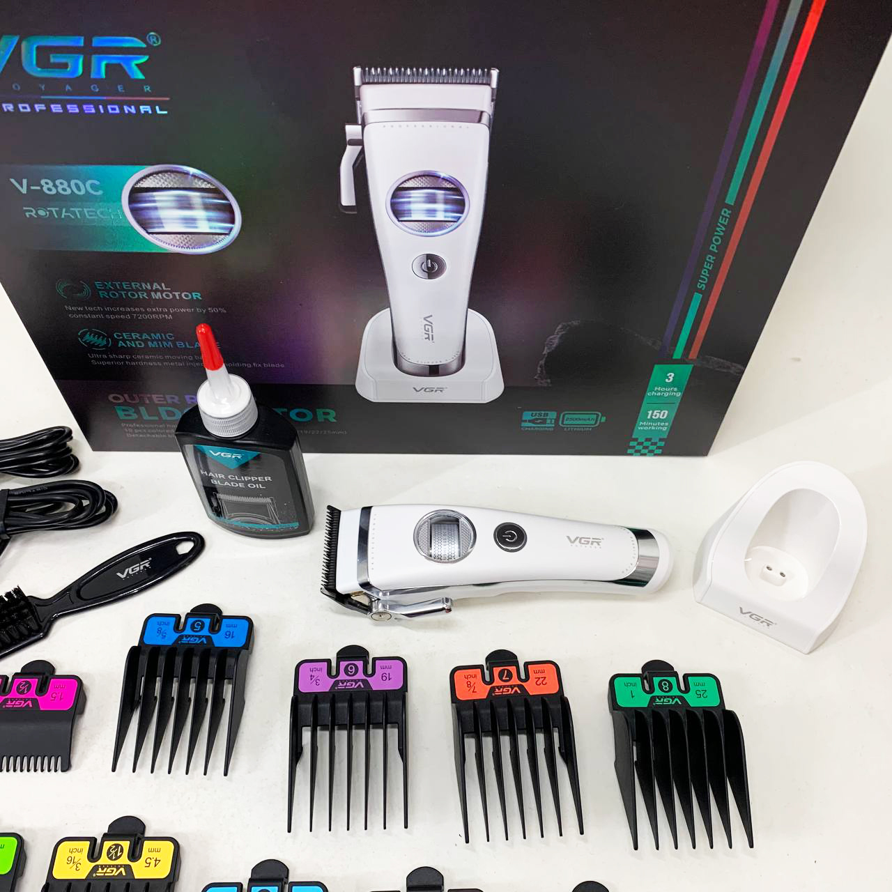 Машинка для стрижки VGR V-880C — акумуляторна, до 150 хв автономії — изображение 7