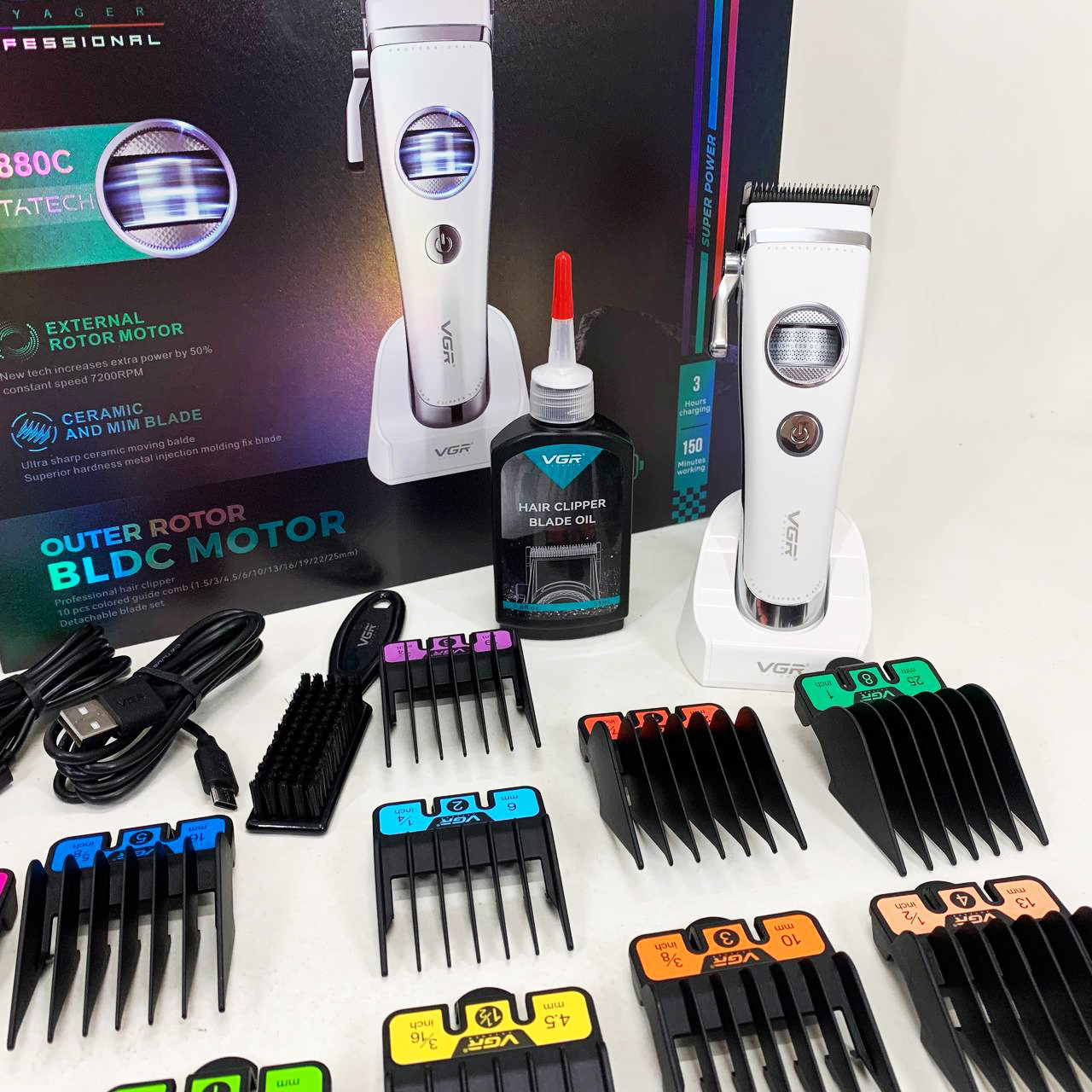 Машинка для стрижки VGR V-880C — акумуляторна, до 150 хв автономії — изображение 10