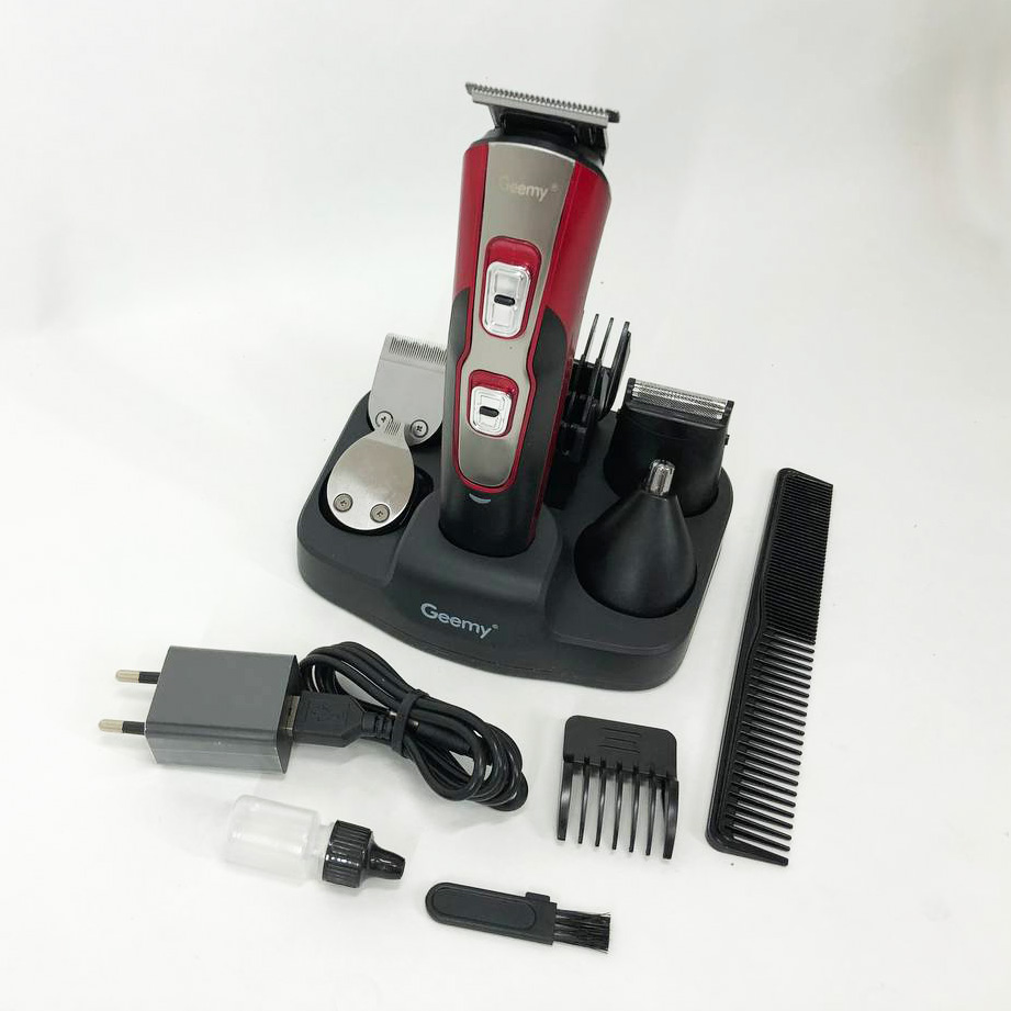 Машинка для стрижки GEMEI GM-592 10в1 — окантовочна, акумуляторна — изображение 13