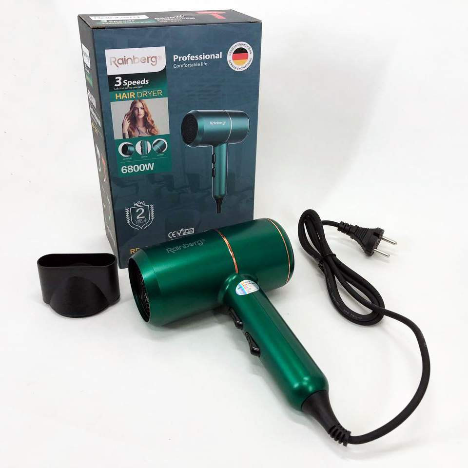 Фен Rainberg RB-2211 — потужний фен для сушки й укладки з насадкою-концентратором — изображение 6