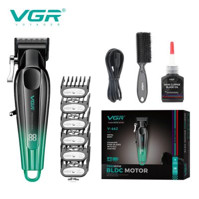 Машинка для стрижки VGR V-662 — 180 хв автономії, 10 Вт, зелена