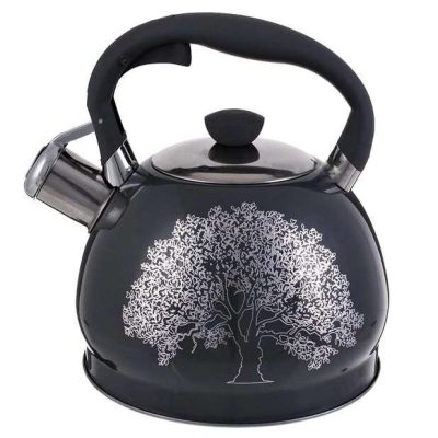 Чайник із свистком Edenberg EB-1956 2 літри чайник із нержавіючої сталі для всіх видів плит Black Silver