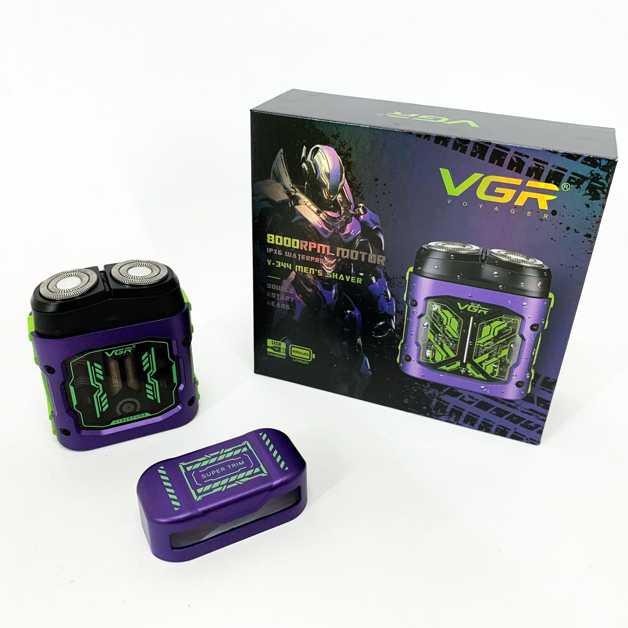 Електробритва VGR V-344. Колір: фіолетовий — изображение 10