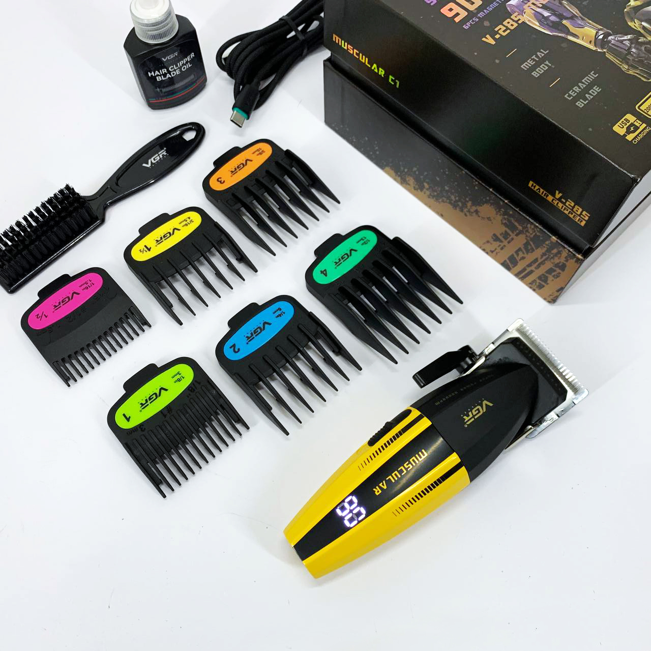 Машинка для стрижки VGR V-285 — акумуляторна, 9000 об/хв, до 150 хв роботи — изображение 18