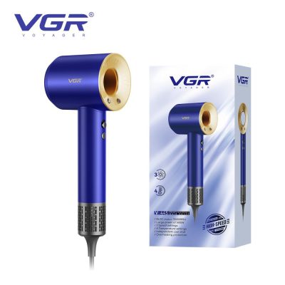 Фен VGR V-445 Blue — 1600 Вт, 3 рівні обдуву, 4 температурні режими