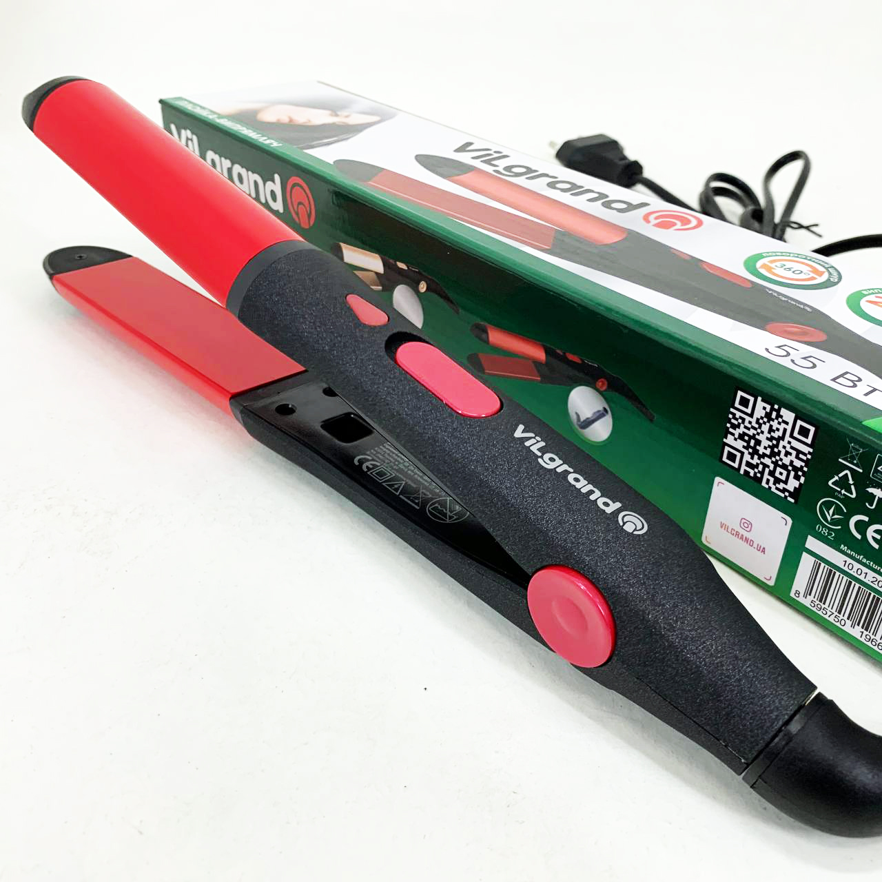 Щипці для волосся ViLgrand VHS-120 — кераміка 200°C, компактні — изображение 7