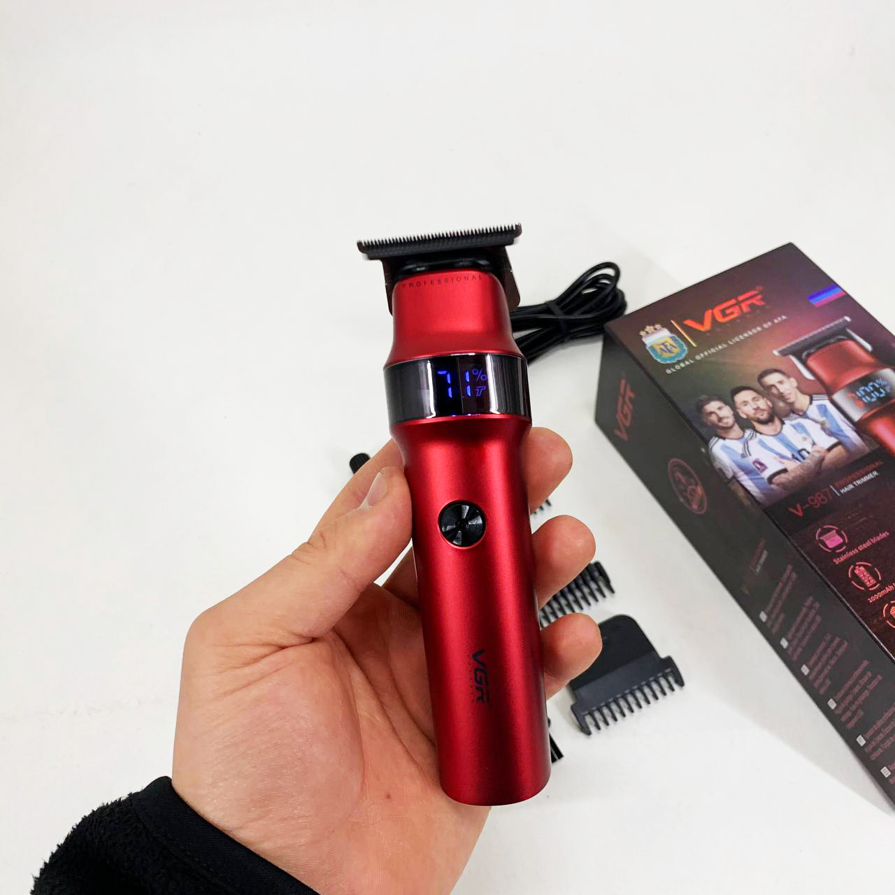 Машинка для стрижки VGR V-987 — 400 хв роботи, USB-C, керамічне лезо — изображение 2