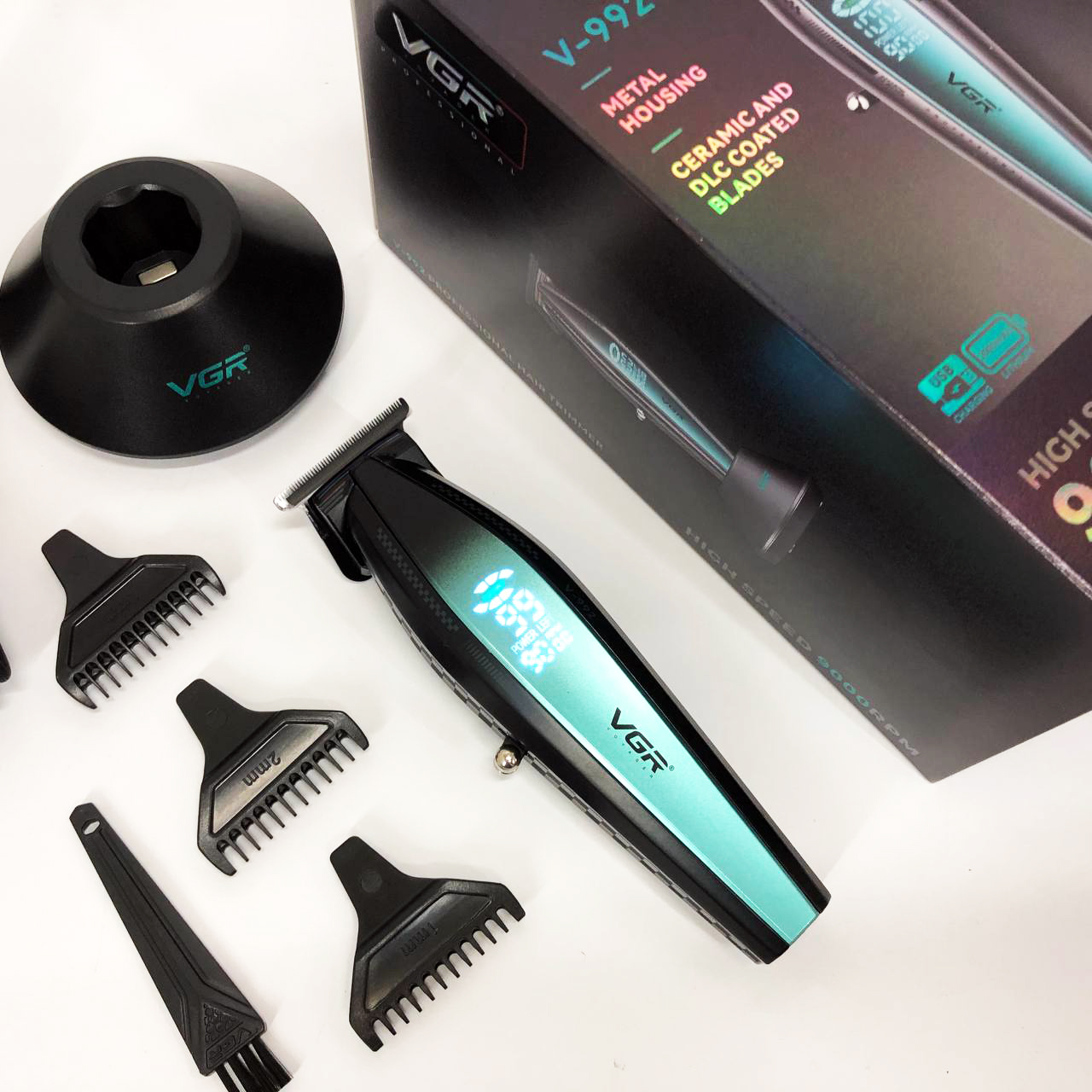 Машинка для стрижки VGR V-992 — 9000 об/хв, до 240 хв роботи — изображение 6