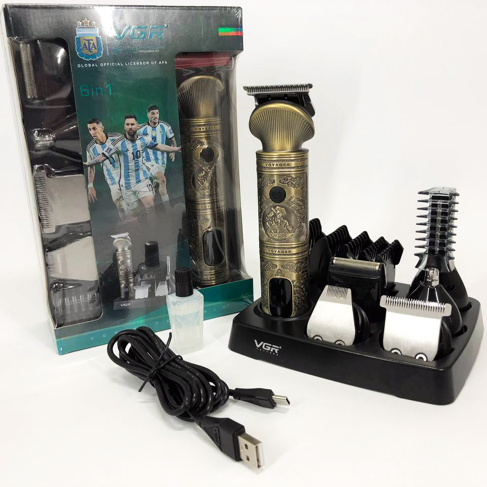 Машинка для стрижки VGR V-106 (6 в 1) — 180 хв роботи, цифровий індикатор — изображение 25