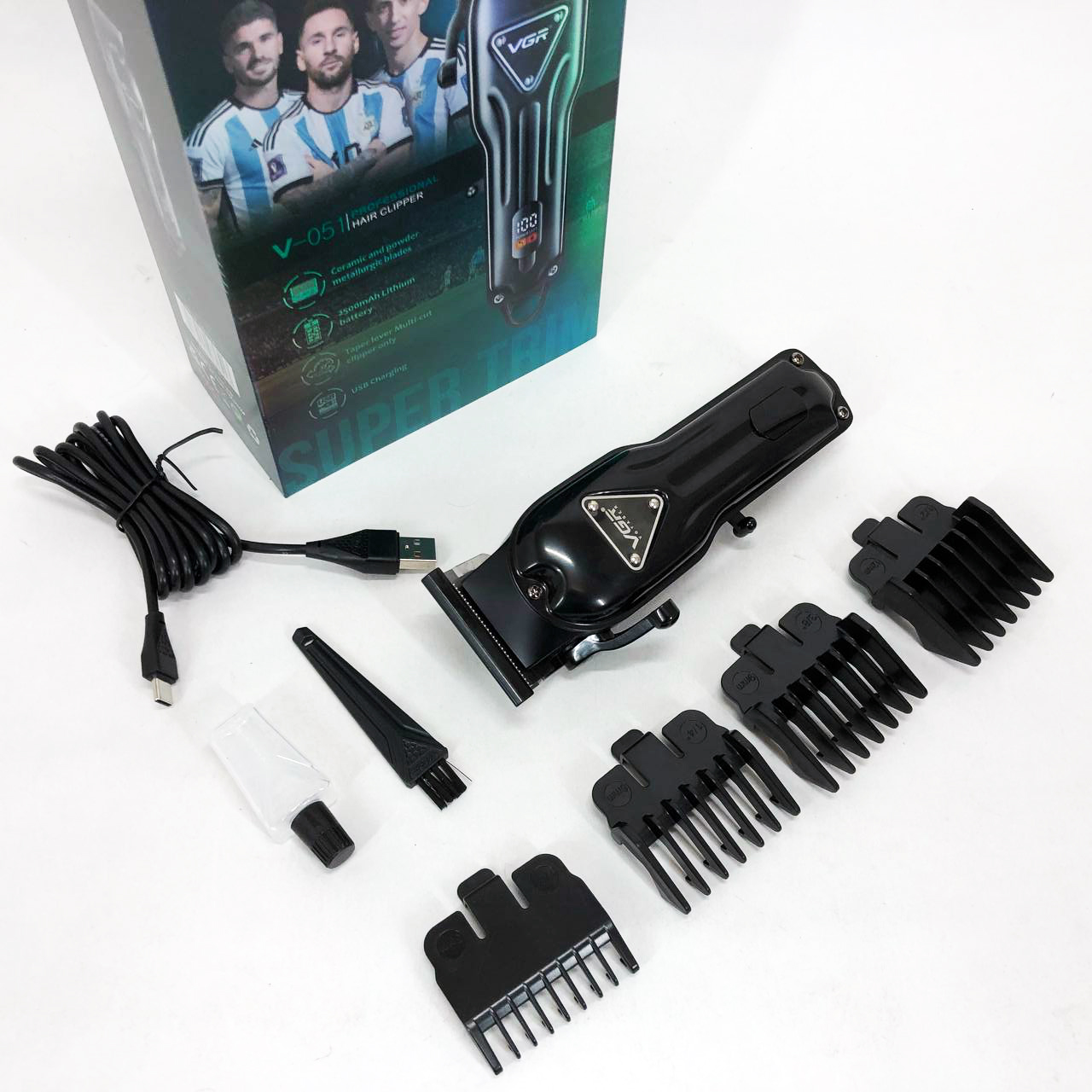 Машинка для стрижки VGR V-051 — до 300 хв роботи, DLC-лезвія, USB-C — изображение 8