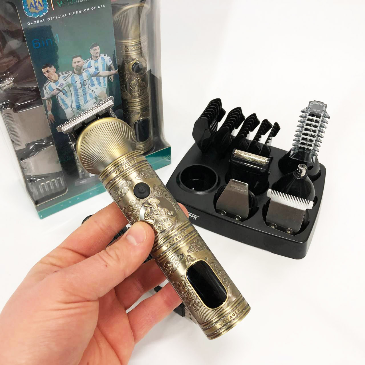 Машинка для стрижки VGR V-106 (6 в 1) — 180 хв роботи, цифровий індикатор — изображение 28