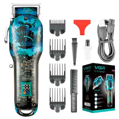 Машинка для стрижки VGR V-685 — акумуляторна, DLC‑покриття, до 300 хв роботи