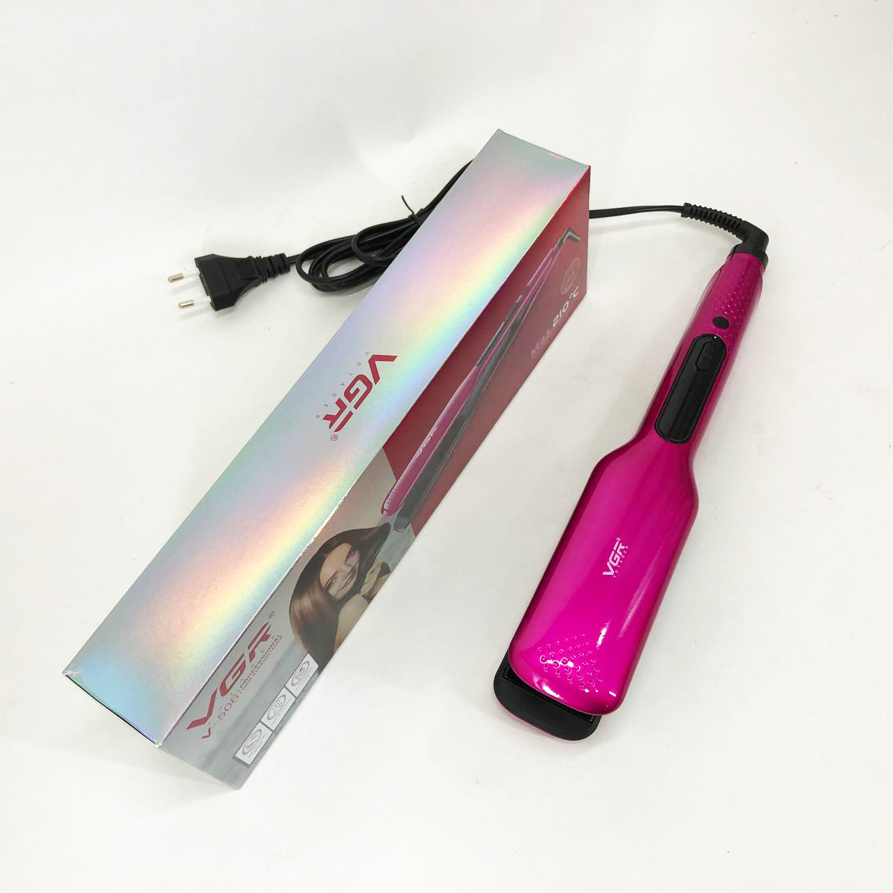 Випрямляч волосся VGR V-506 — широкі керамічні пластини, LED 130–210°C — изображение 6