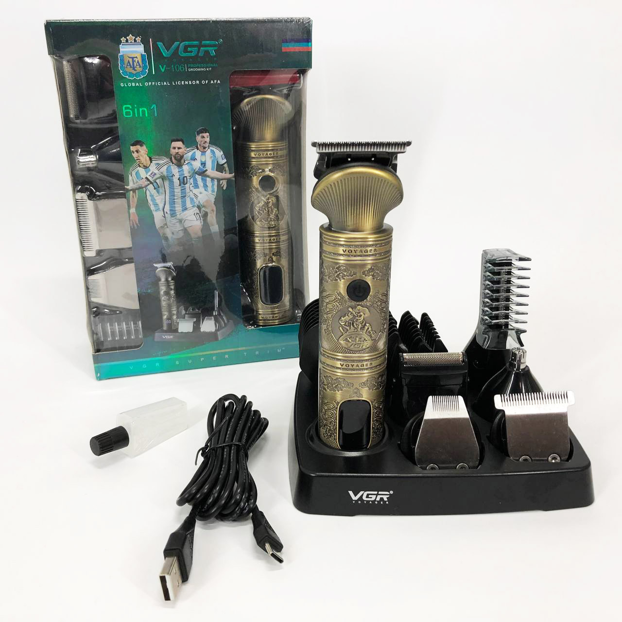 Машинка для стрижки VGR V-106 (6 в 1) — 180 хв роботи, цифровий індикатор — изображение 29