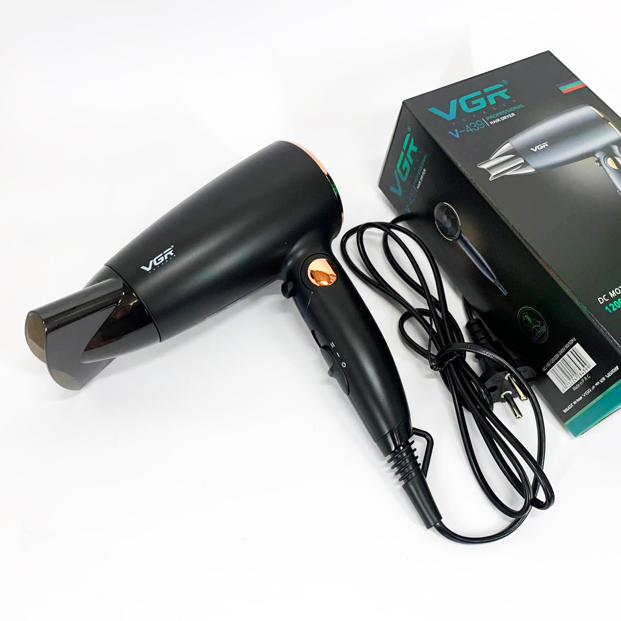 Професійний фен VGR V-439 — компактний, іонізація, 1200–1600 Вт — изображение 13