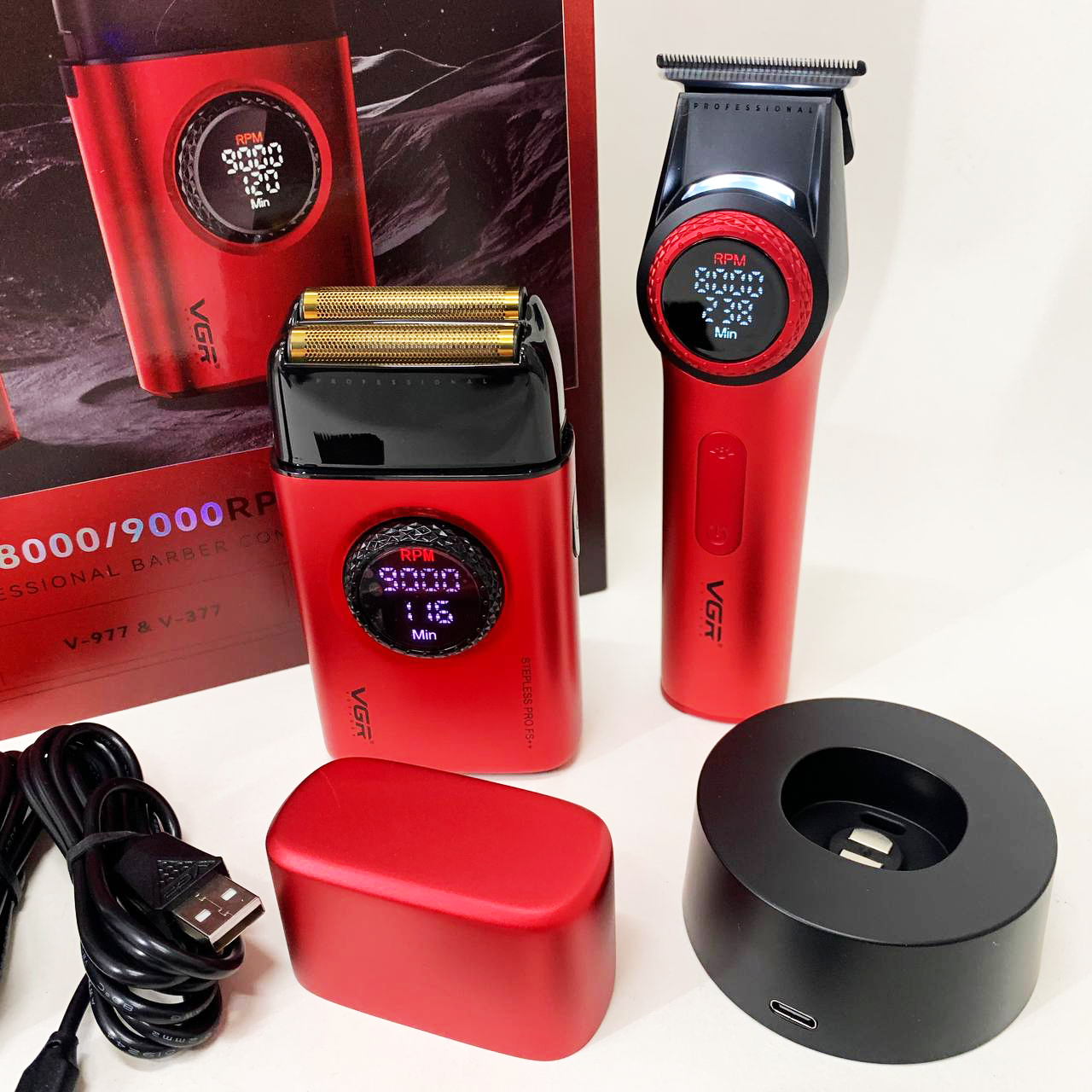 Набір VGR V-977 & V-377 — 2 в 1, DLC-лезо і до 300 хв роботи — изображение 5