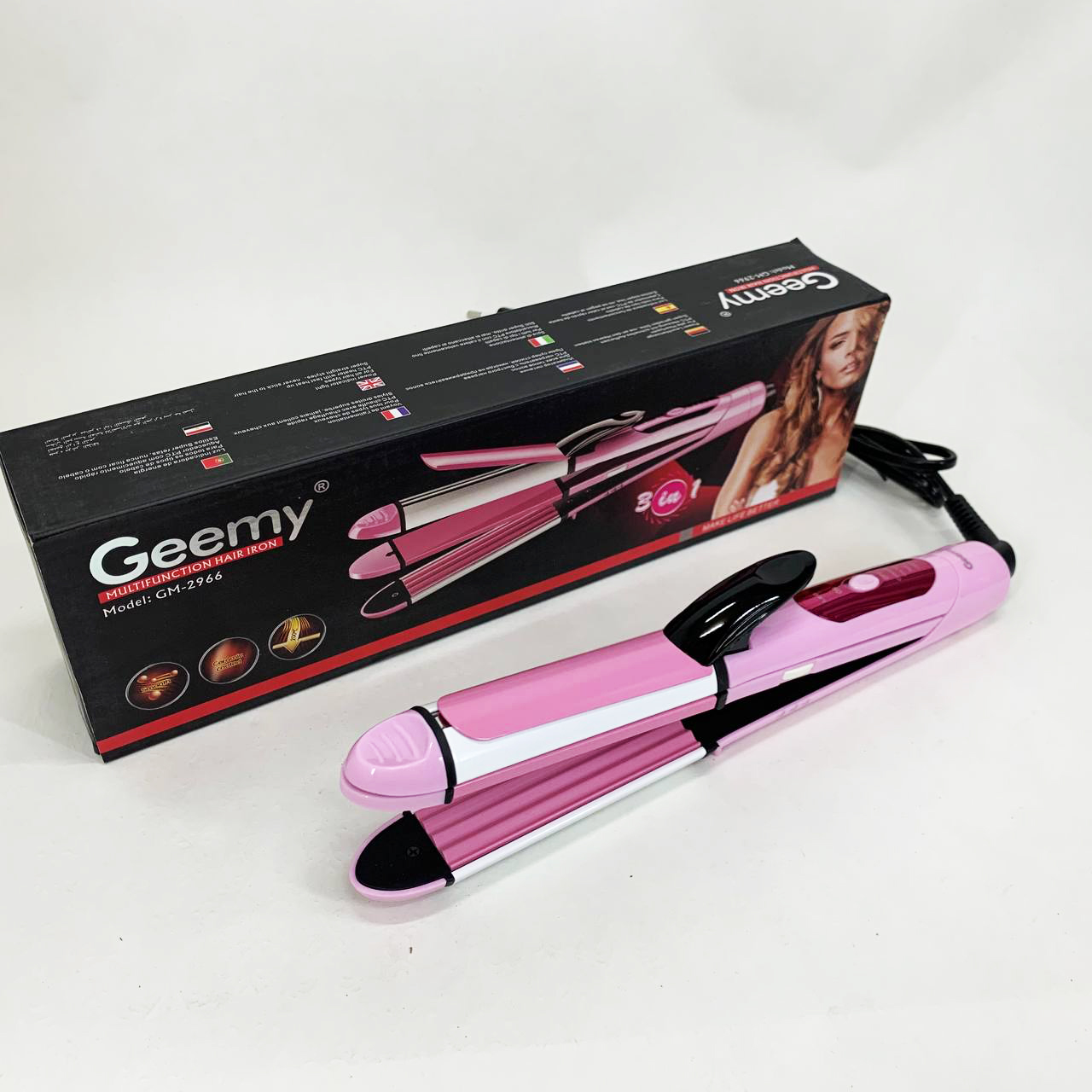 Випрямляч-стайлер GEMEI GM-2966 3-в-1 — гофре та плойка — изображение 4