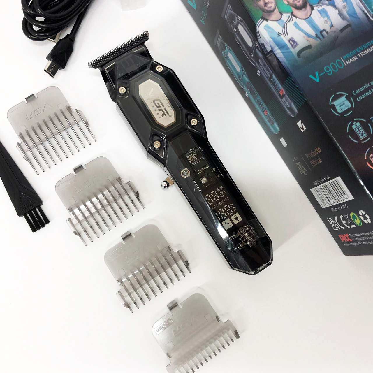 Машинка для стрижки VGR V-900 — бездротова з дисплеєм — изображение 2