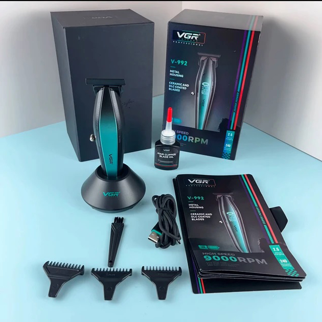 Машинка для стрижки VGR V-992 — 9000 об/хв, до 240 хв роботи — изображение 4