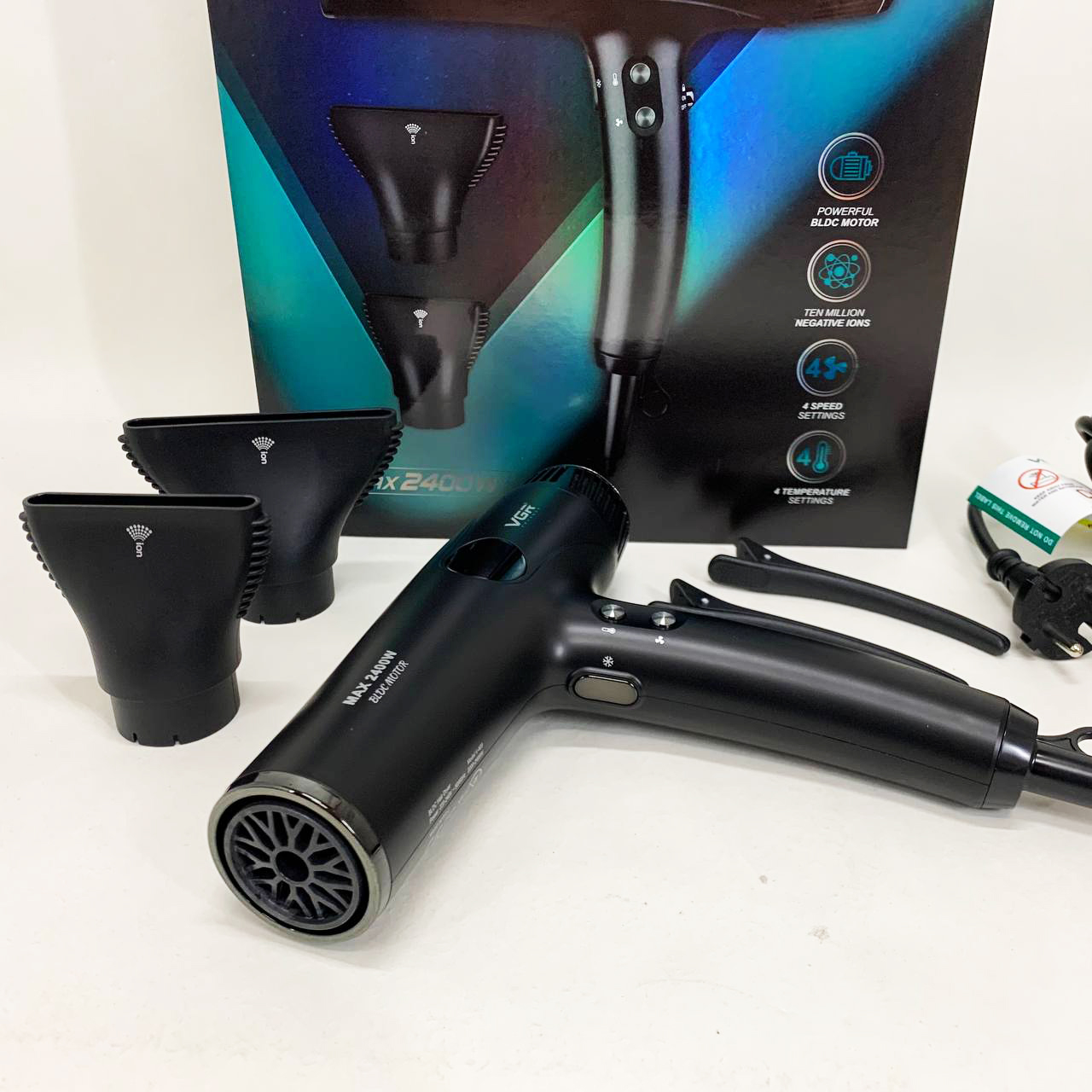 Фен VGR V-469 2400Вт — BLDC 110000 об/хв, 4 режими — изображение 6